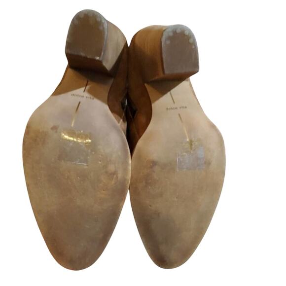 DOLCE Vita double zipper chunky distressed brown suede leather booties size 10 - Picture 7 of 9